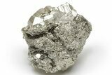 Striated, Cubic Pyrite Crystal Cluster - Peru #218504-2
